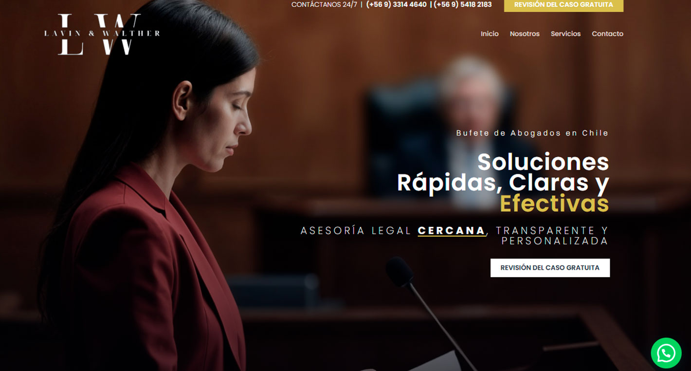 pági a web responsive diseñada por vidfestho.com sobre estudio de abogados